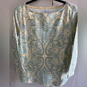 Talbots NWT Women's Paisley Top